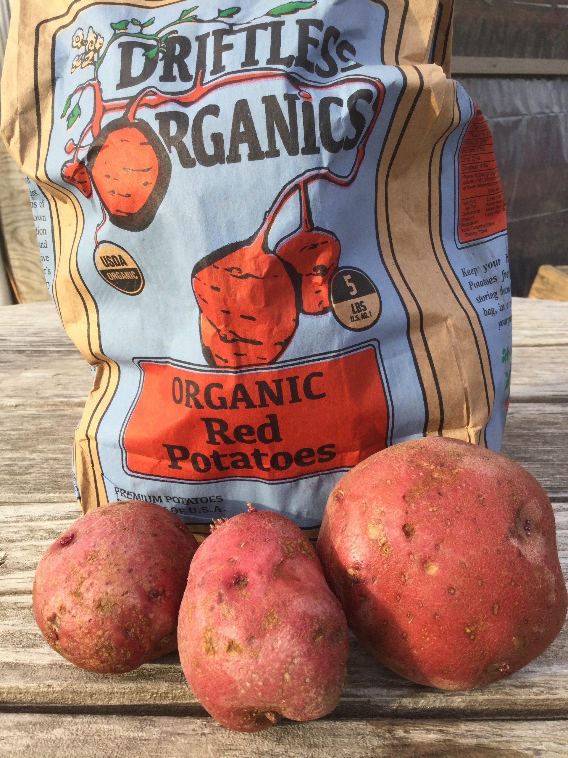 5 pound bag of Driftless Organics red potatoes